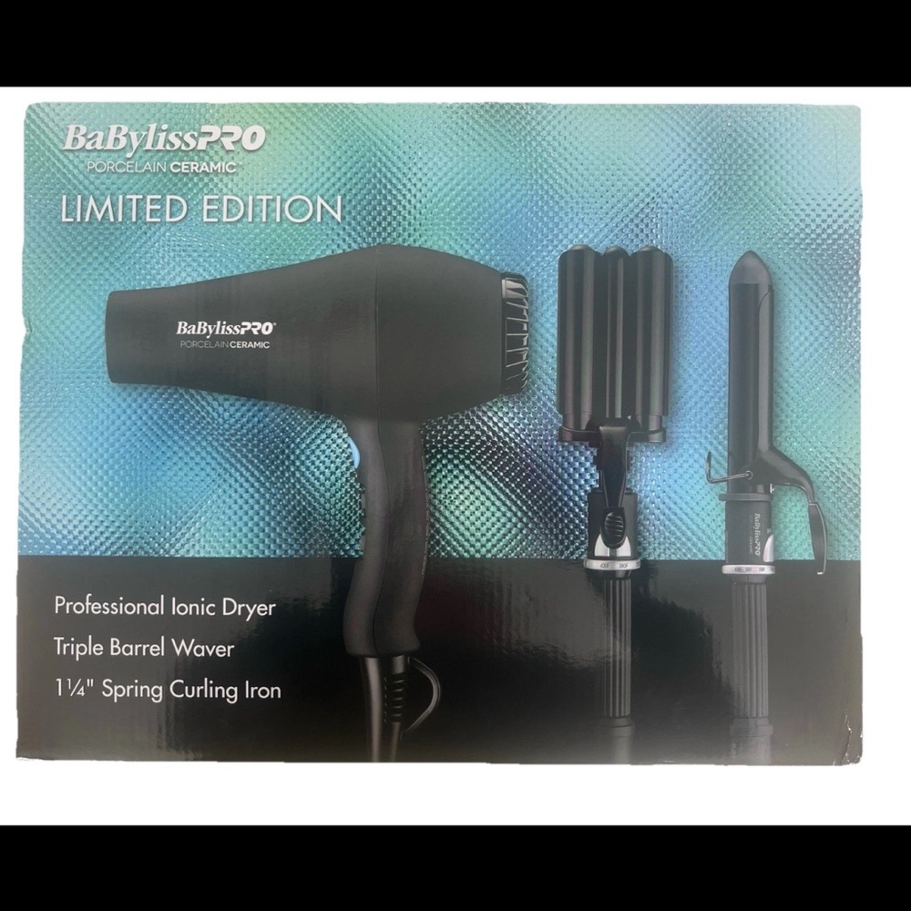 BaBylissPRO Limited Edition Porcelain Ceramic 3-Piece Styling Set – NIB - Picture 3 of 7